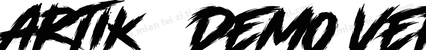 Artik   Demo Version Regular字体转换
